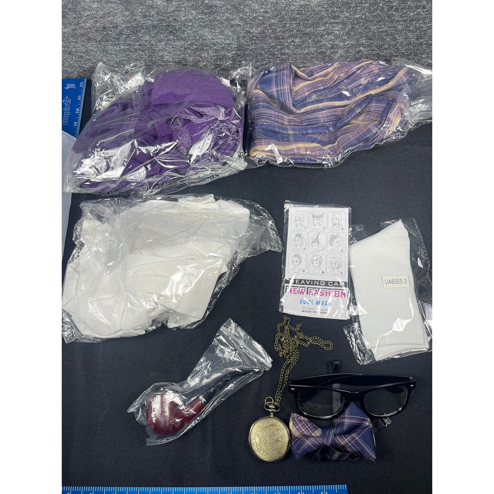Somsoc 13 Piece 100 Days of School Old Man Costume Set Purple UA6055 Boys New